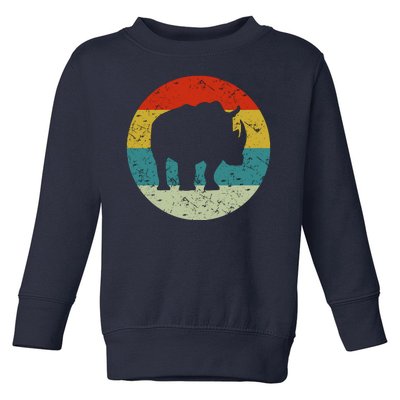 Retro Vintage Rhino Toddler Sweatshirt