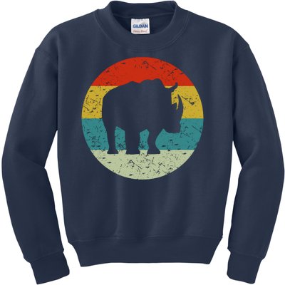 Retro Vintage Rhino Kids Sweatshirt