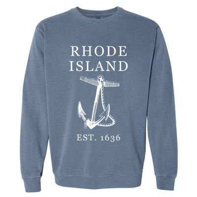 Ri Vintage Rhode Island Anchor Garment-Dyed Sweatshirt