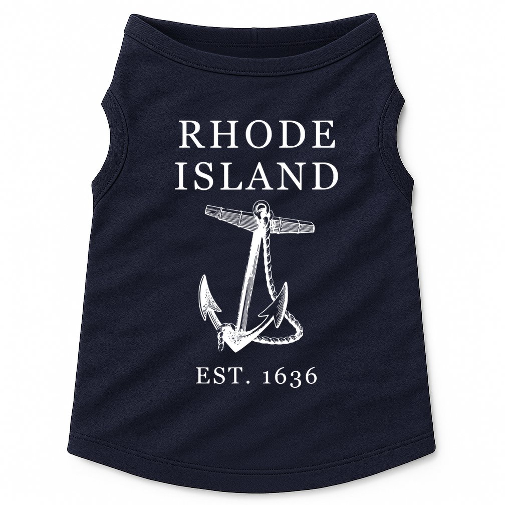 Ri Vintage Rhode Island Anchor Doggie Tank
