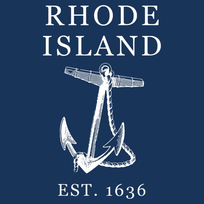 Ri Vintage Rhode Island Anchor Button