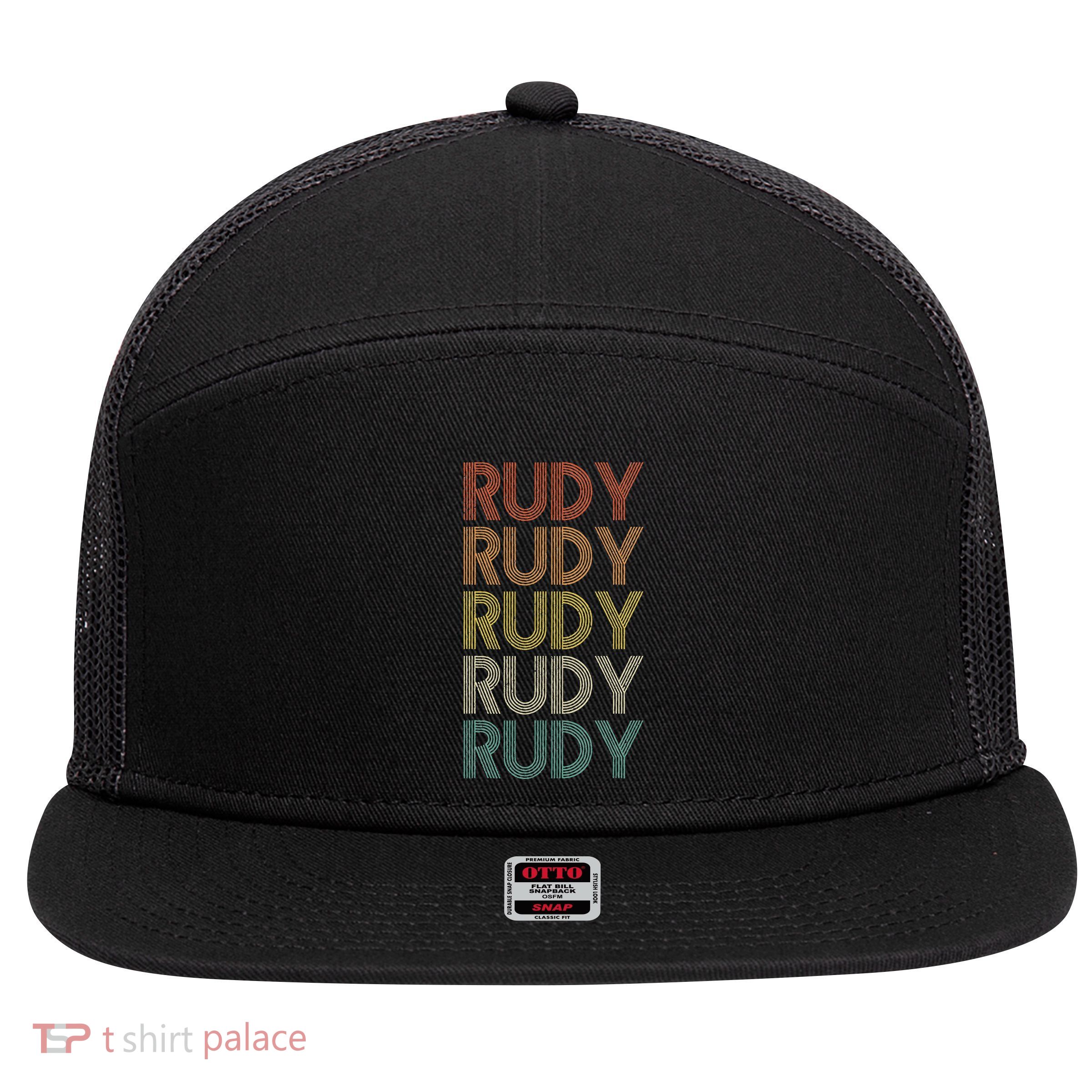 Rudy Vintage Retro 7 Panel Mesh Trucker Snapback Hat