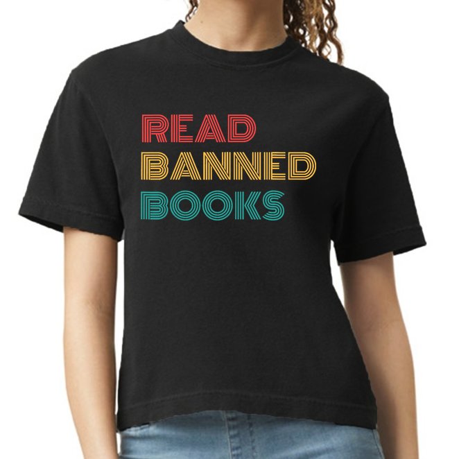 Retro Vintage Read Banned Books Comfort Colors Boxy T-Shirt