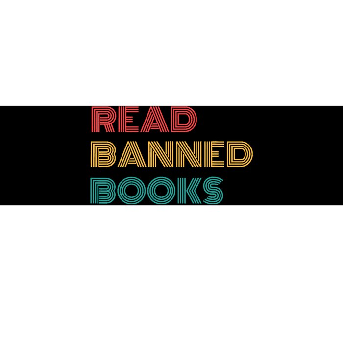 Retro Vintage Read Banned Books Bumper Sticker