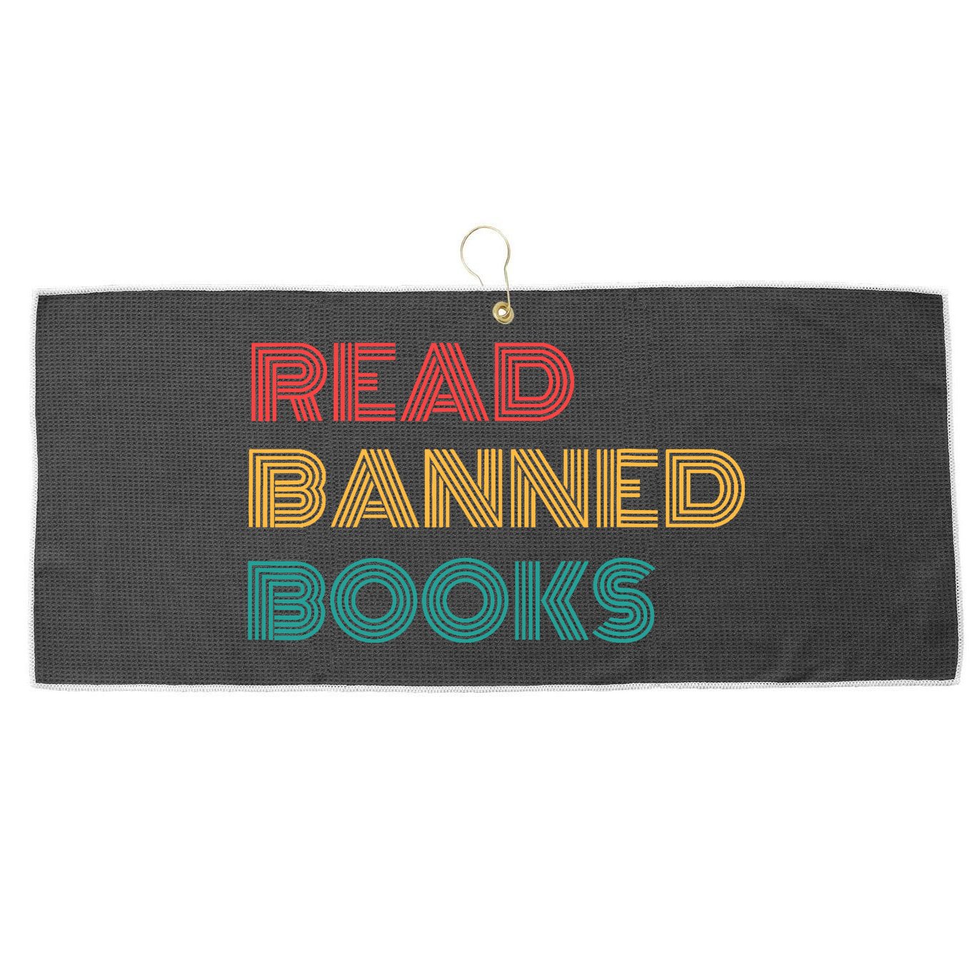 Retro Vintage Read Banned Books Large Microfiber Waffle Golf Towel