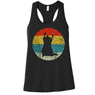 Retro Vintage Raccoon Women's Racerback Tank