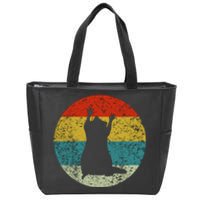 Retro Vintage Raccoon Zip Tote Bag