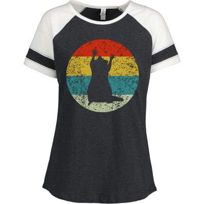 Retro Vintage Raccoon Enza Ladies Jersey Colorblock Tee