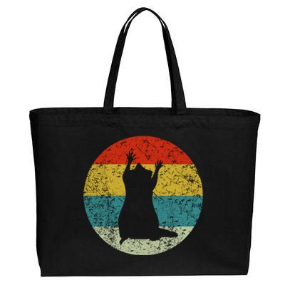 Retro Vintage Raccoon Cotton Canvas Jumbo Tote