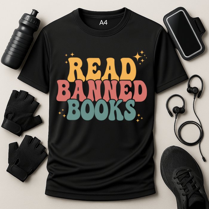 Retro Vintage Read Banned Books Reading Lover Cooling Performance Crew T-Shirt