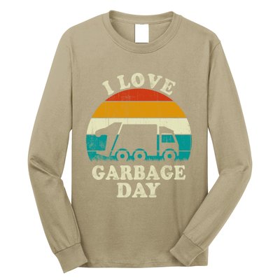 Retro Vintage Recycling Trash I Love Garbage Day Truck Meaningful Gift Long Sleeve Shirt