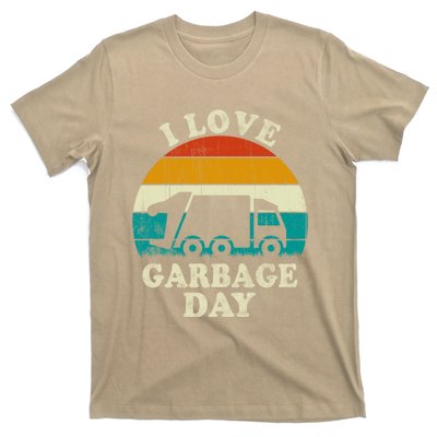 Retro Vintage Recycling Trash I Love Garbage Day Truck Meaningful Gift T-Shirt