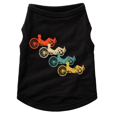 Retro Vintage Recumbent Bike Cyclist Recumbent Trike Cycling Doggie Tank