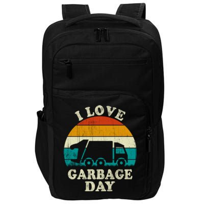 Retro Vintage Recycling Trash I Love Garbage Day Truck Meaningful Gift Impact Tech Backpack