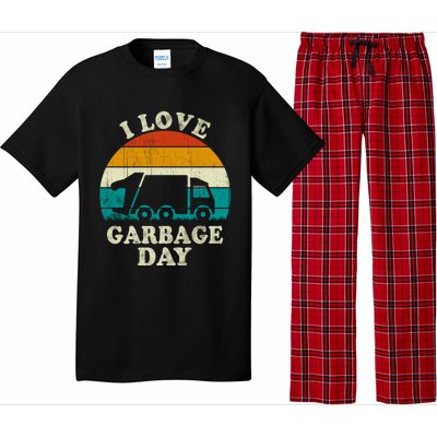 Retro Vintage Recycling Trash I Love Garbage Day Truck Meaningful Gift Pajama Set