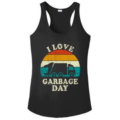 Retro Vintage Recycling Trash I Love Garbage Day Truck Meaningful Gift Ladies PosiCharge Competitor Racerback Tank