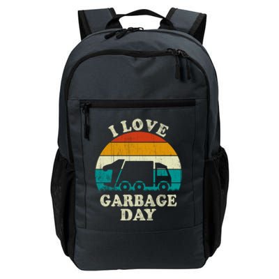 Retro Vintage Recycling Trash I Love Garbage Day Truck Meaningful Gift Daily Commute Backpack