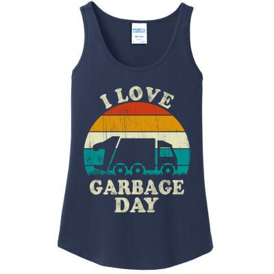 Retro Vintage Recycling Trash I Love Garbage Day Truck Meaningful Gift Ladies Essential Tank