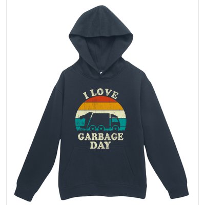 Retro Vintage Recycling Trash I Love Garbage Day Truck Meaningful Gift Urban Pullover Hoodie