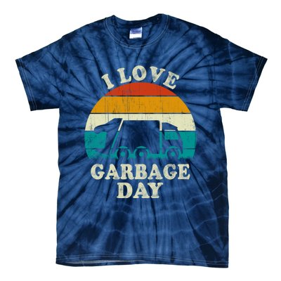 Retro Vintage Recycling Trash I Love Garbage Day Truck Meaningful Gift Tie-Dye T-Shirt