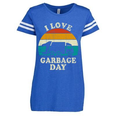 Retro Vintage Recycling Trash I Love Garbage Day Truck Meaningful Gift Enza Ladies Jersey Football T-Shirt