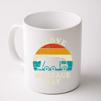 Retro Vintage Recycling Trash I Love Garbage Day Truck Meaningful Gift Coffee Mug