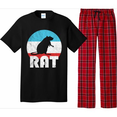 Rat Vintage Retro Silhouette Gift Pajama Set