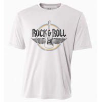 Retro Vintage Rock & Roll Guitar Wings Music Concert Band Cooling Performance Crew T-Shirt