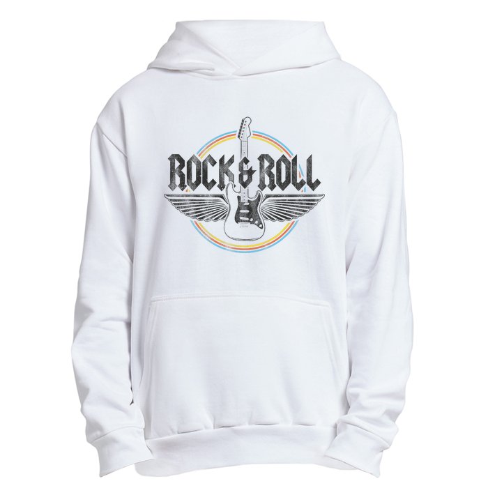 Retro Vintage Rock & Roll Guitar Wings Music Concert Band Urban Pullover Hoodie