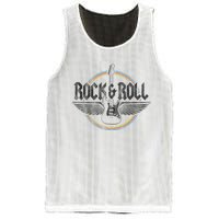 Retro Vintage Rock & Roll Guitar Wings Music Concert Band Mesh Reversible Basketball Jersey Tank