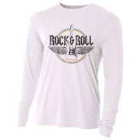 Retro Vintage Rock & Roll Guitar Wings Music Concert Band Cooling Performance Long Sleeve Crew