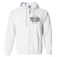 Retro Vintage Rock & Roll Guitar Wings Music Concert Band Full Zip Hoodie