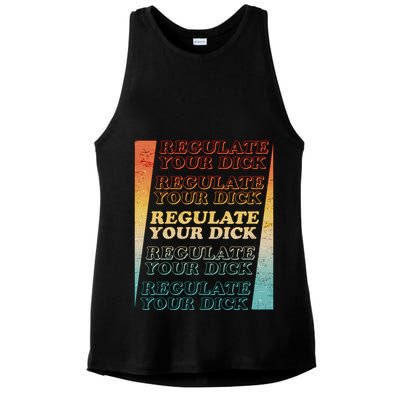 Retro Vintage Regulate Your Dick Pro Roe Ladies PosiCharge Tri-Blend Wicking Tank