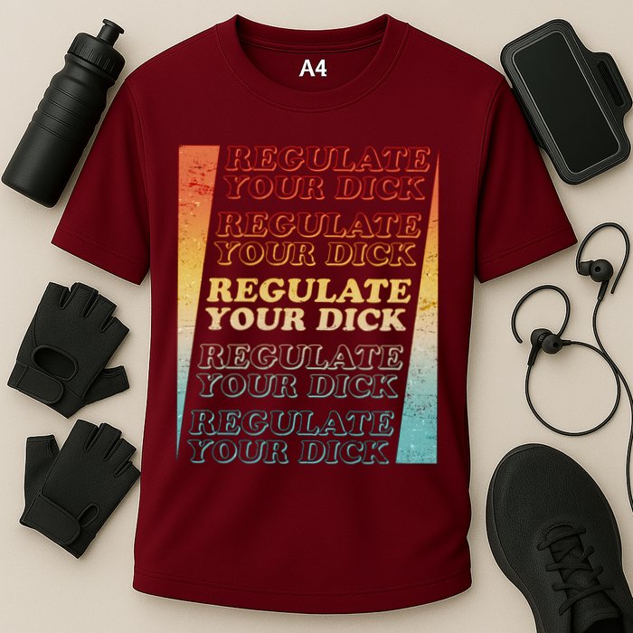 Retro Vintage Regulate Your Dick Pro Roe Performance Shirt