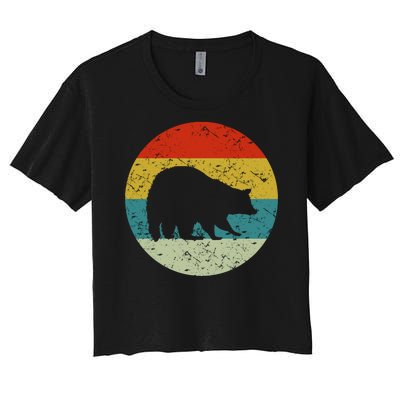 Retro Vintage Raccoon Women's Crop Top Tee