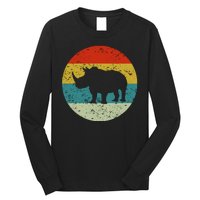 Retro Vintage Rhino Long Sleeve Shirt