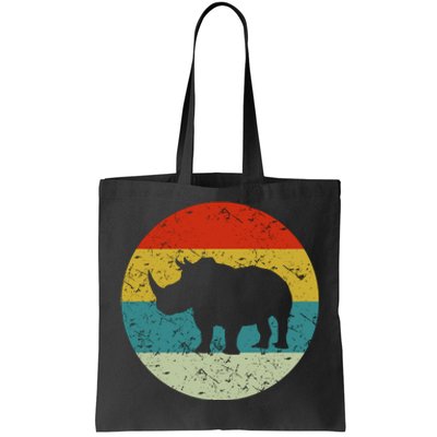 Retro Vintage Rhino Tote Bag