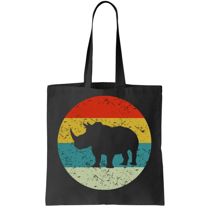 Retro Vintage Rhino Tote Bag