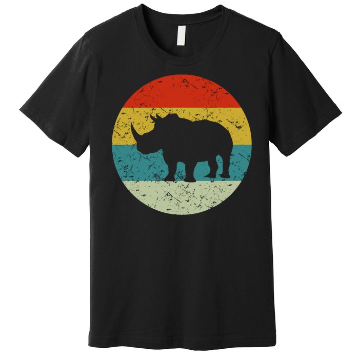 Retro Vintage Rhino Premium T-Shirt