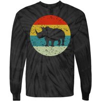 Retro Vintage Rhino Tie-Dye Long Sleeve Shirt