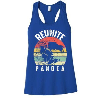 Retro Vintage Reunite Pangea Funny Geologist Giftgeology Gift Women's Racerback Tank