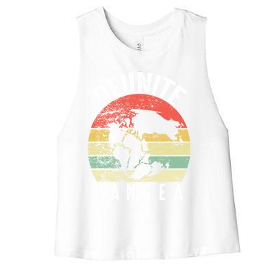 Retro Vintage Reunite Pangea Funny Geologist Giftgeology Gift Women's Racerback Cropped Tank