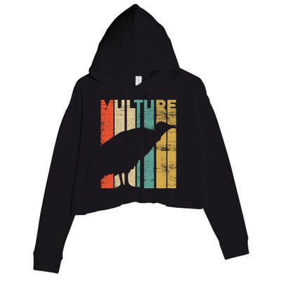 Retro Vulture Crop Fleece Hoodie