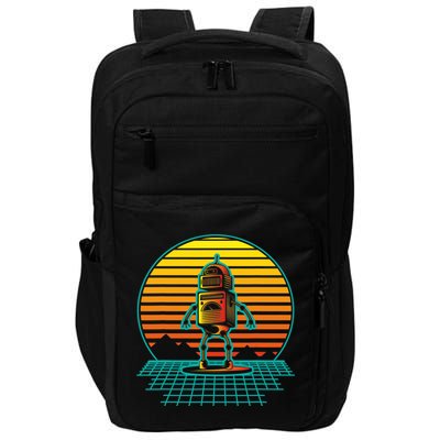 Retro Vintage Robot Robots Robotics Engineer Engineering Impact Tech Backpack