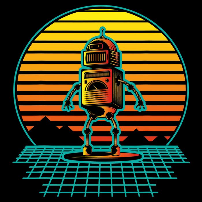 Retro Vintage Robot Robots Robotics Engineer Engineering Backpack