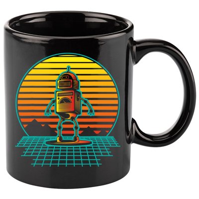 Retro Vintage Robot Robots Robotics Engineer Engineering 11oz C Handle Ceramic Mug