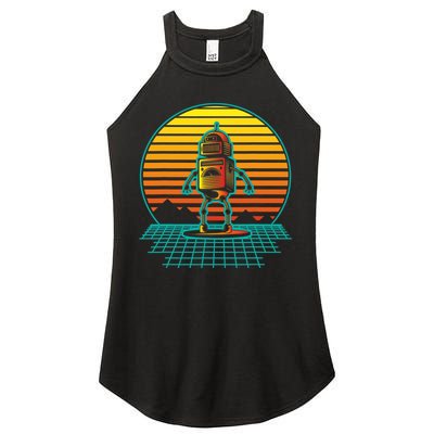 Retro Vintage Robot Robots Robotics Engineer Engineering Women's Perfect Tri Rocker Tank