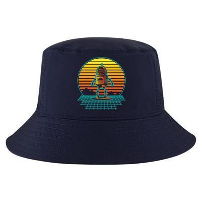 Retro Vintage Robot Robots Robotics Engineer Engineering Cool Comfort Performance Bucket Hat