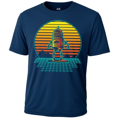 Retro Vintage Robot Robots Robotics Engineer Engineering Performance Shirt