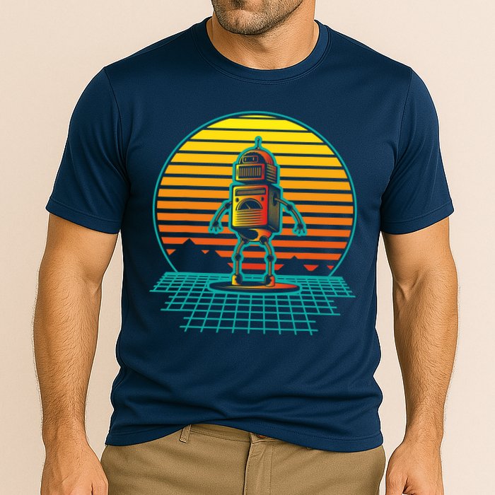 Retro Vintage Robot Robots Robotics Engineer Engineering Performance Shirt